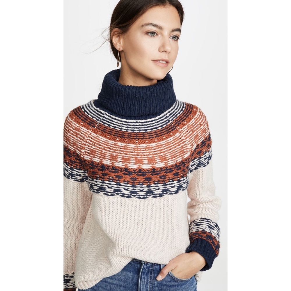 Madewell Brookdale Fair Isle Turtleneck Sweater